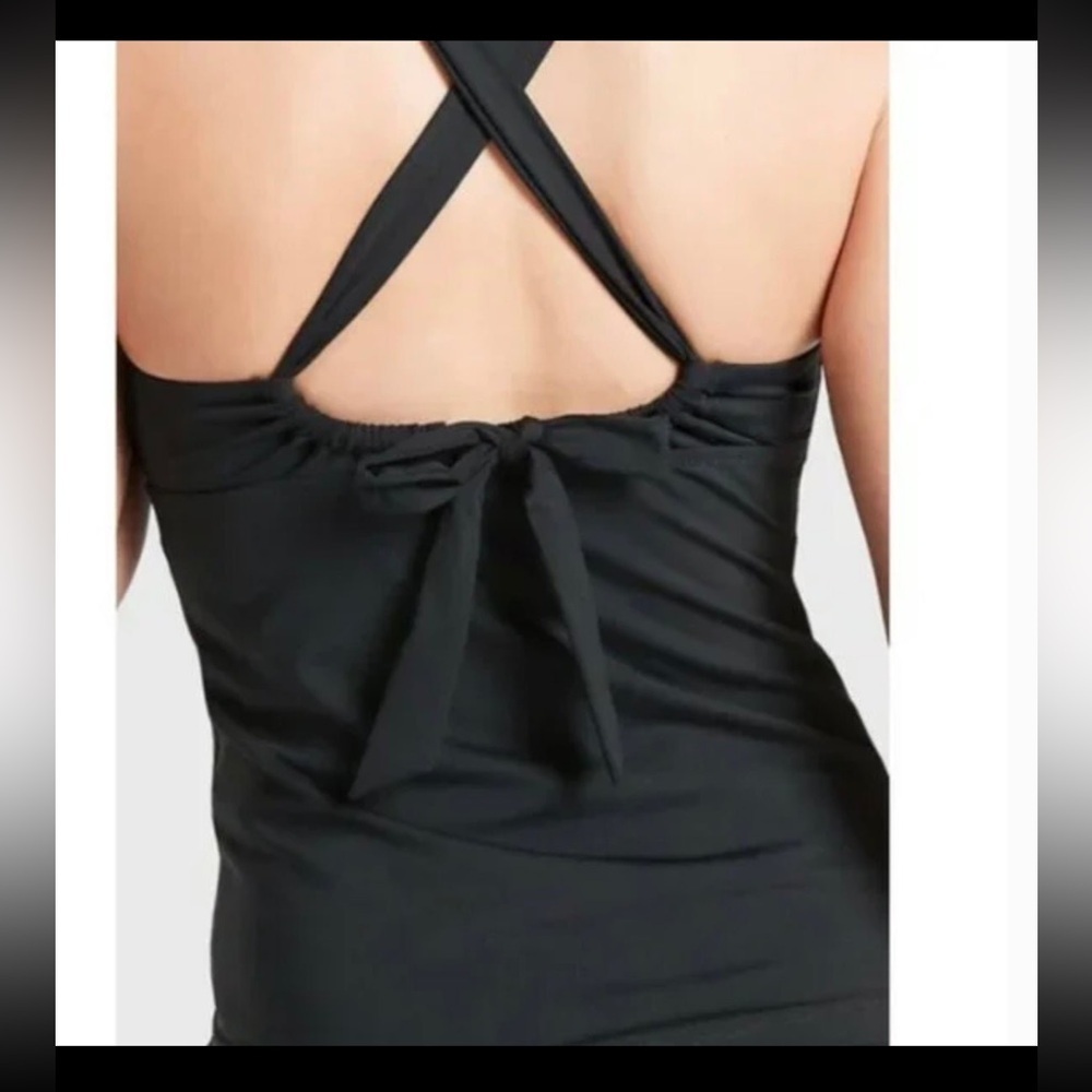 Athleta XXS A-C Plunge Tankini Top Black NWT Swim Bathing - Picture 3 of 3